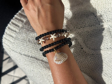 Pulsera estrella de mar negra